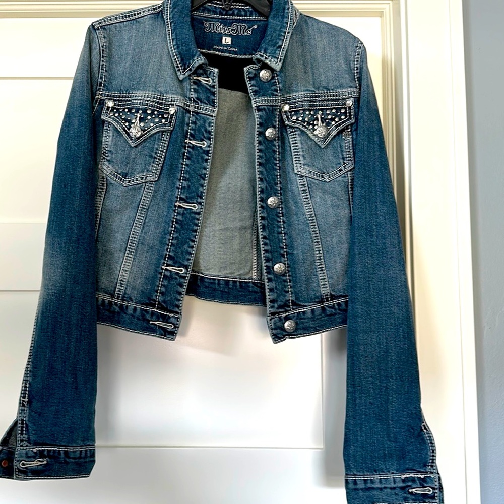 Miss Me cropped demon jacket